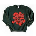 thumbnail image 1 of Make It Merry Cursive Distressed - Women's Graphic Sweatshirt, 1 of 17