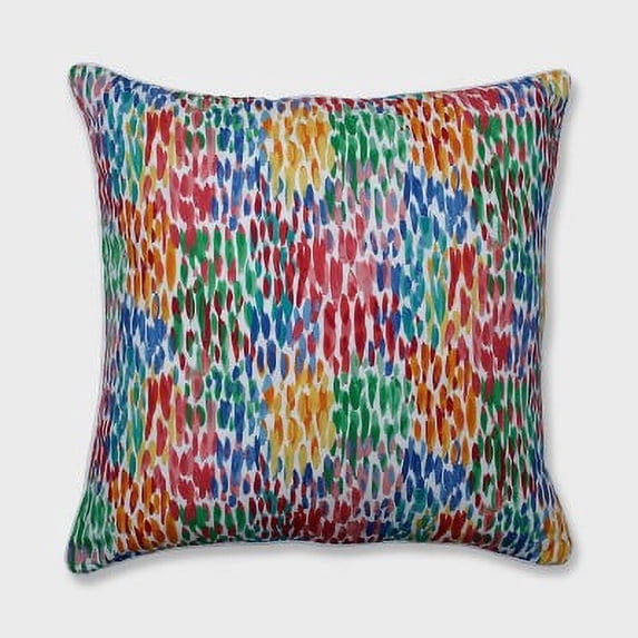 pillow perfect make it rain zinnia 25 x 25 in. indoor / outdoor floor pillow