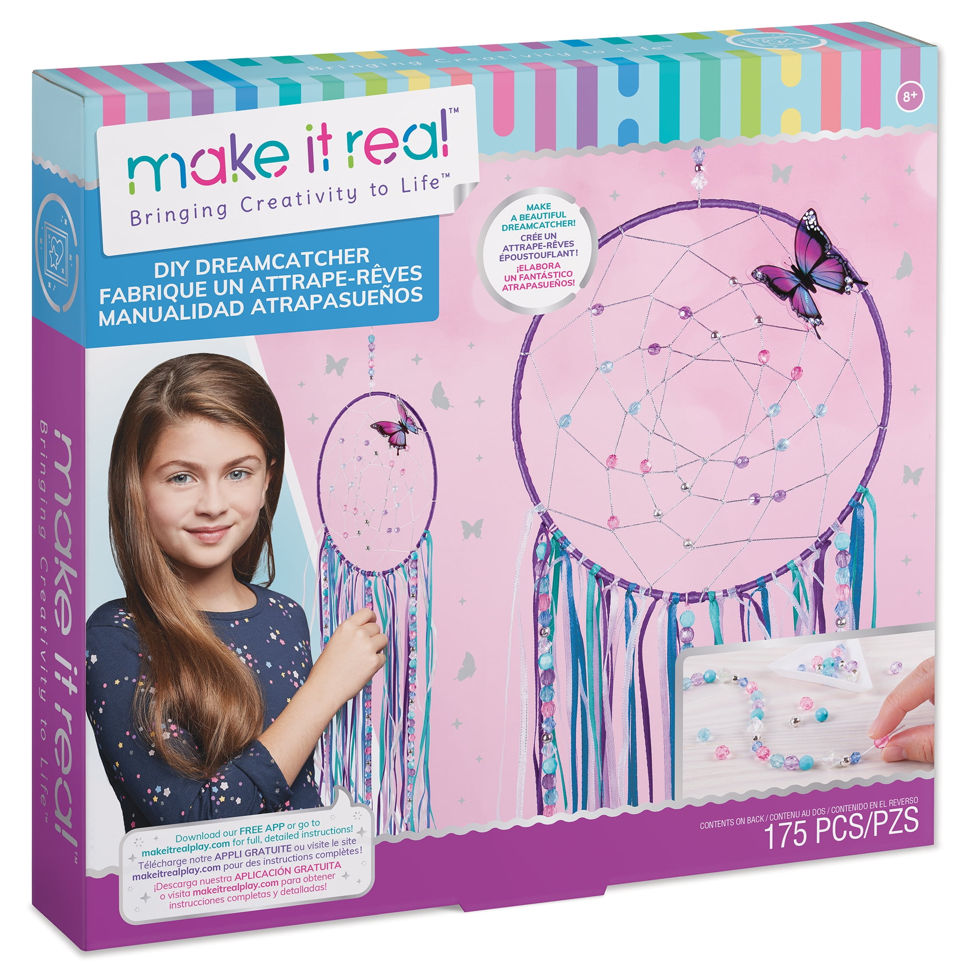 Crafts & Sewing Make It Real Dream Catcher and Dream Glow Terrarium Sand Art Kit