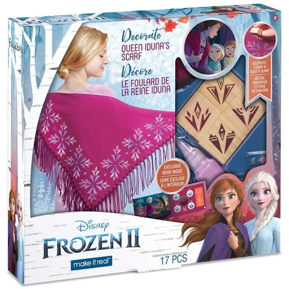 Make It Real Decorate Queen Iduna's Scarf Kit with Stamp-able Fabric & Fringe Accents, 2 Pieces