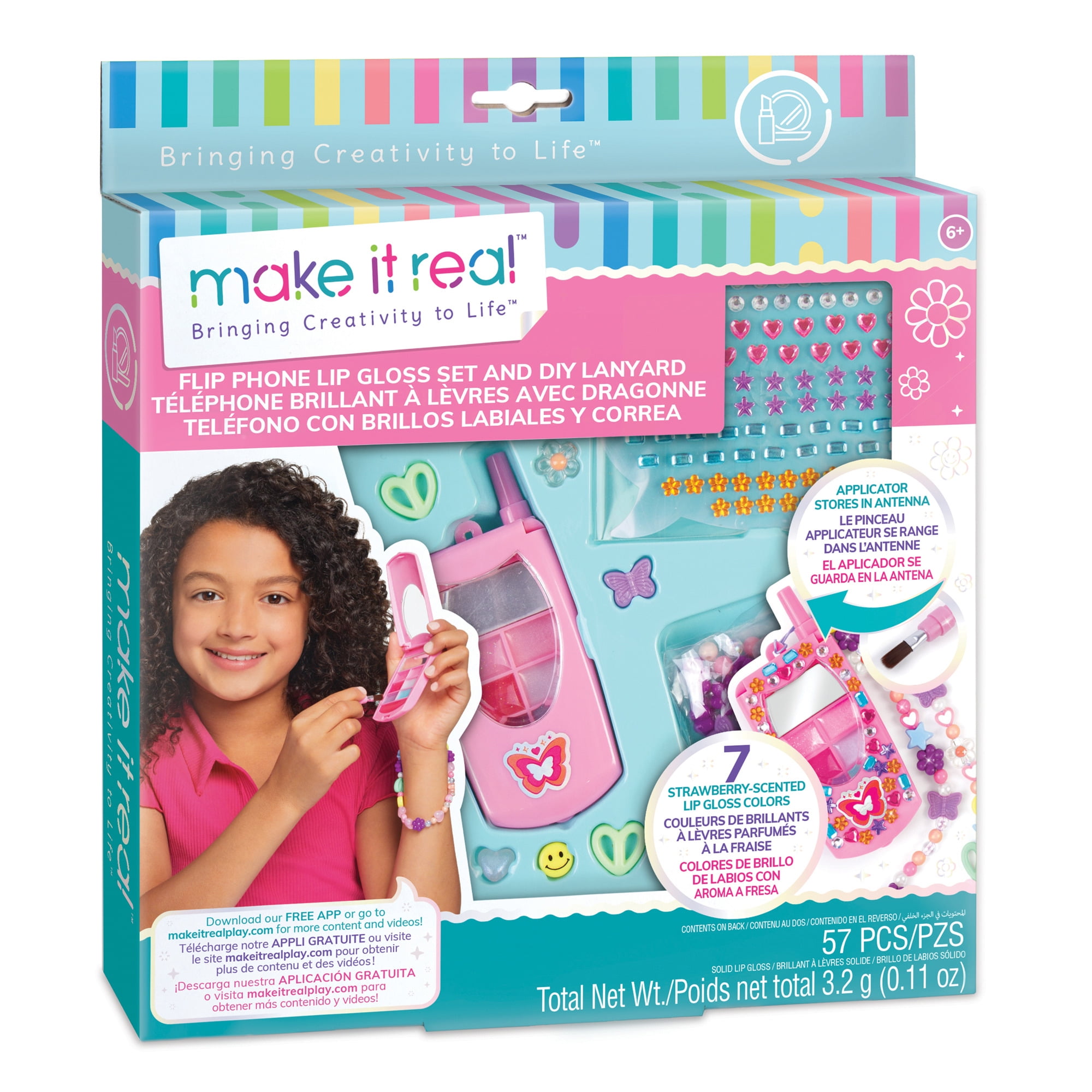 Make It Real: Flip Phone Lip Gloss Set & DIY Lanyard