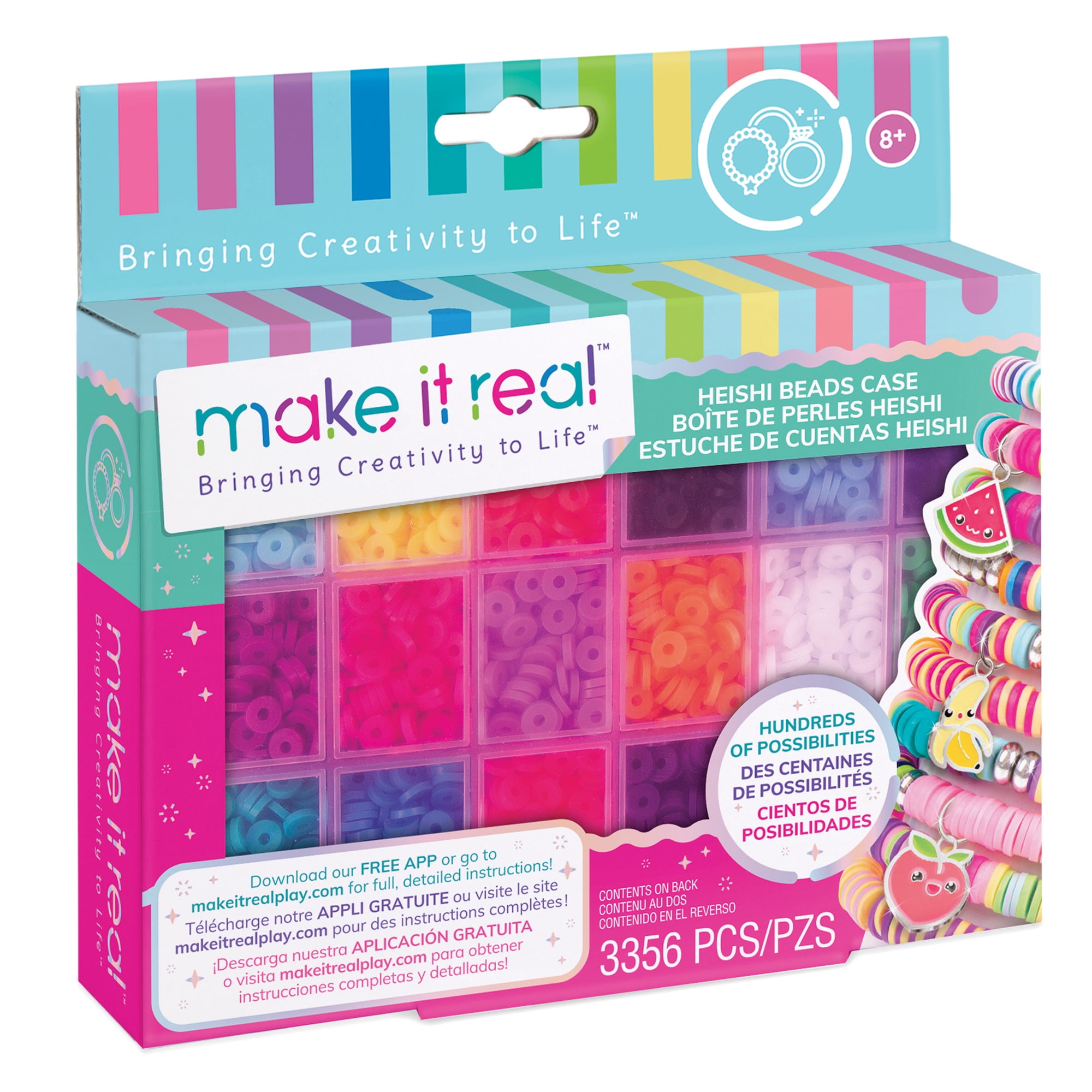 Make It Real: 28 Pieces, DIY Unique Charm & Bead Jewelry Kit, Tweens &  Girls, Kids Ages 8+ 