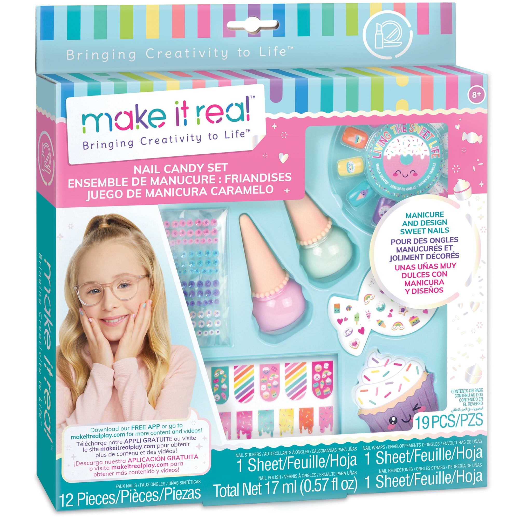 Make It Real: Nail Candy Set - DIY Nail Art Kit, Vanilla Scented Nail  Polish, Manicure & Design Sweet Nails, Tweens, Girls & Kids Ages 8+