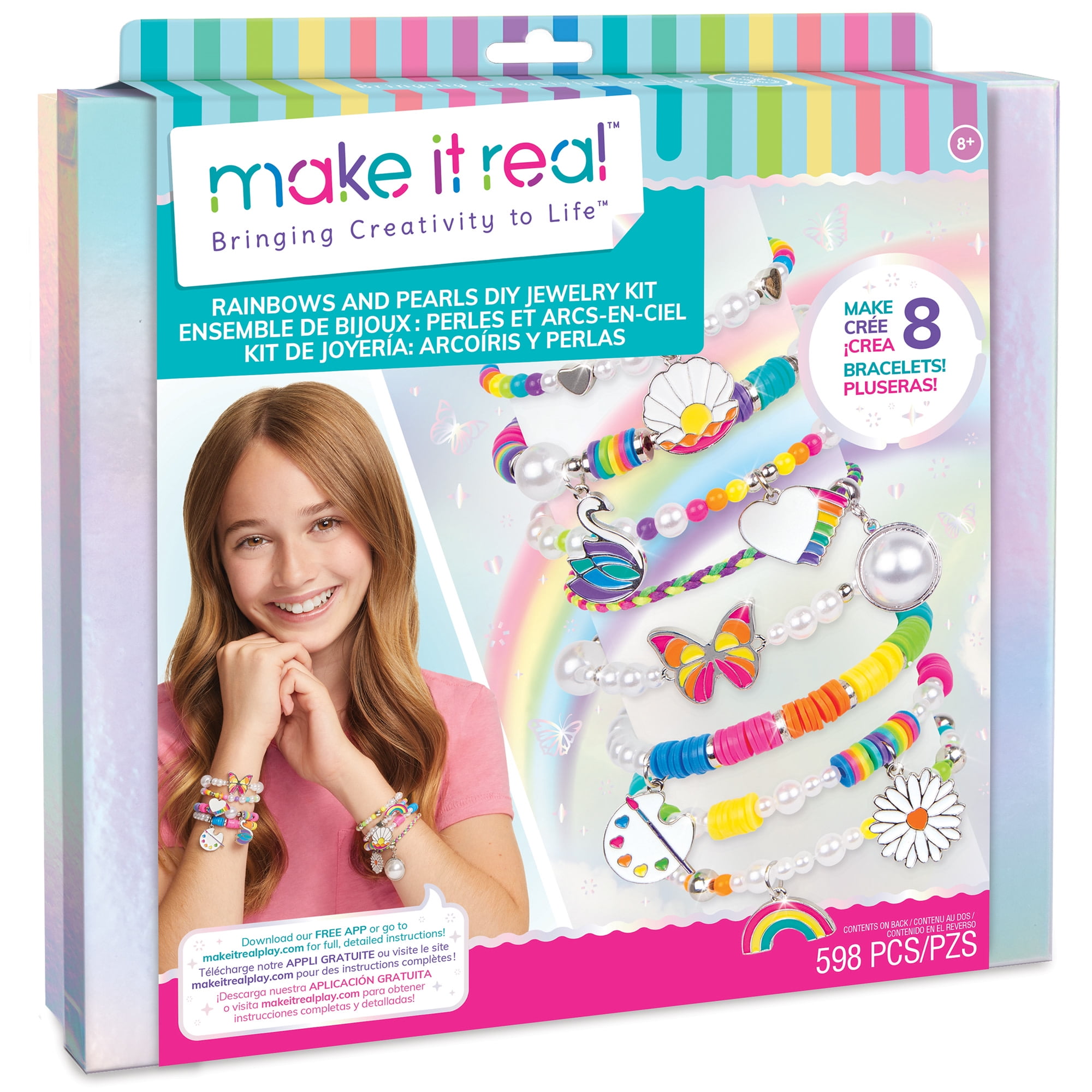 Make It Real Rainbows and Pearls DIY Jewelry Kit