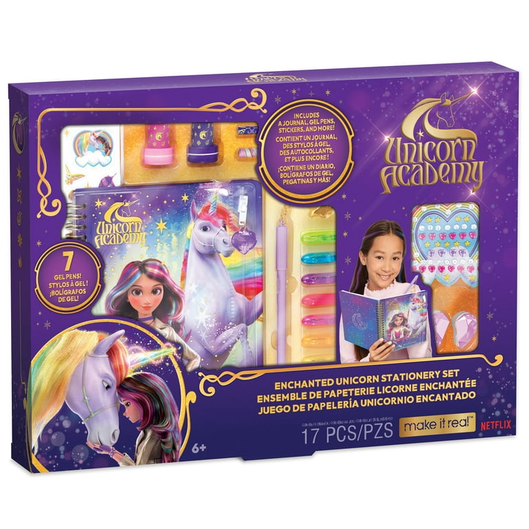 Unicorn Academy: Enchanted Unicorn Stationery Set - 17pc Journal