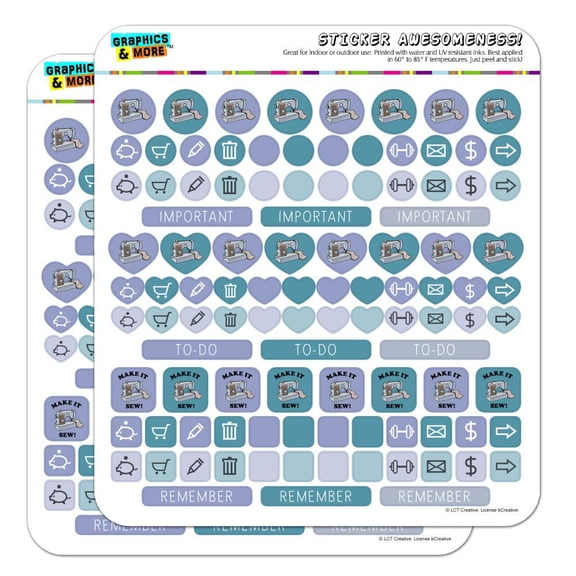Make It Sew So Sewing Funny Humor Planner Calendar Scrapbooking Crafting Sticker Set