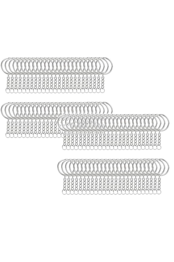 Make Key Chains Metal Split Keychain Ring Parts 100 Key Chains With 25mm Open Jump Ring And Connector Make Your Own Key Ring Office&Craft&Stationery