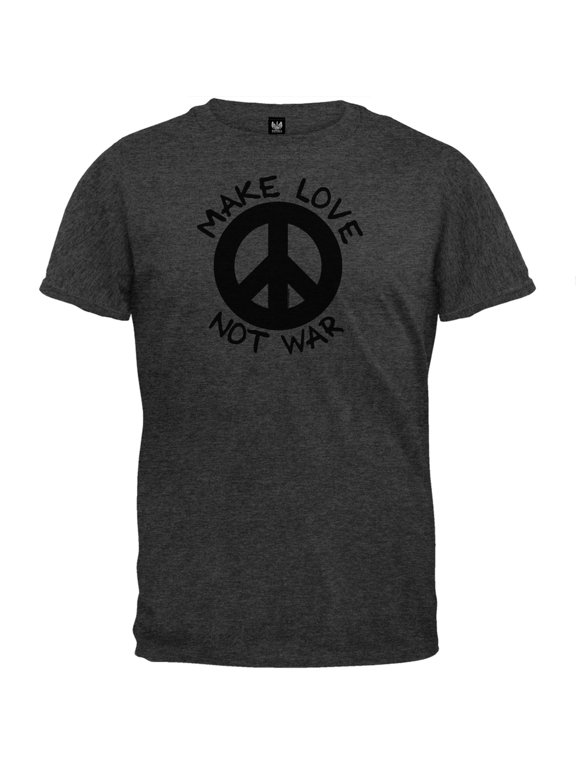 Make Love Not War Dark Grey T-Shirt - Medium