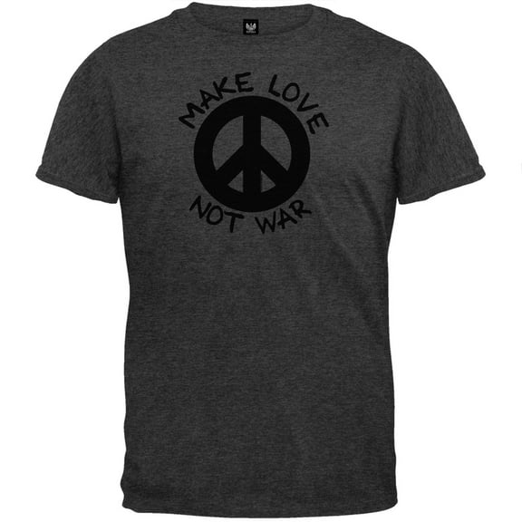 Make Love Not War Dark Grey T-Shirt - Small