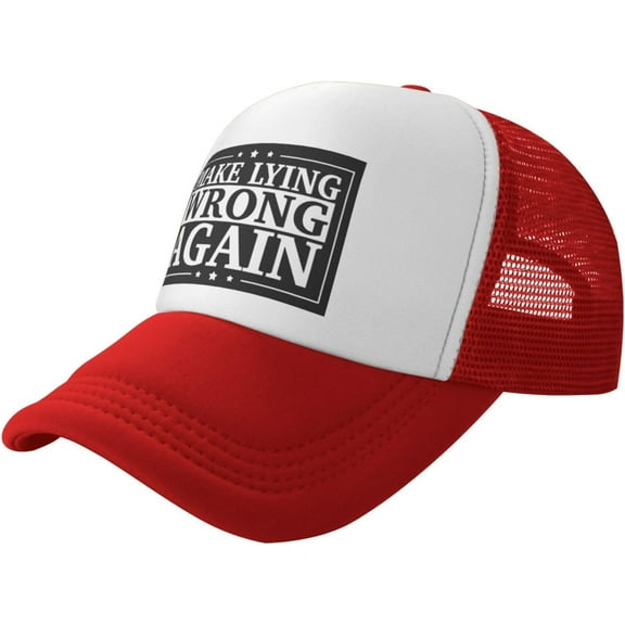 Make Lying Wrong Again Trendy Mesh Baseball Cap Adjustable Dad Hat Trucker Hat for Women Men,Black