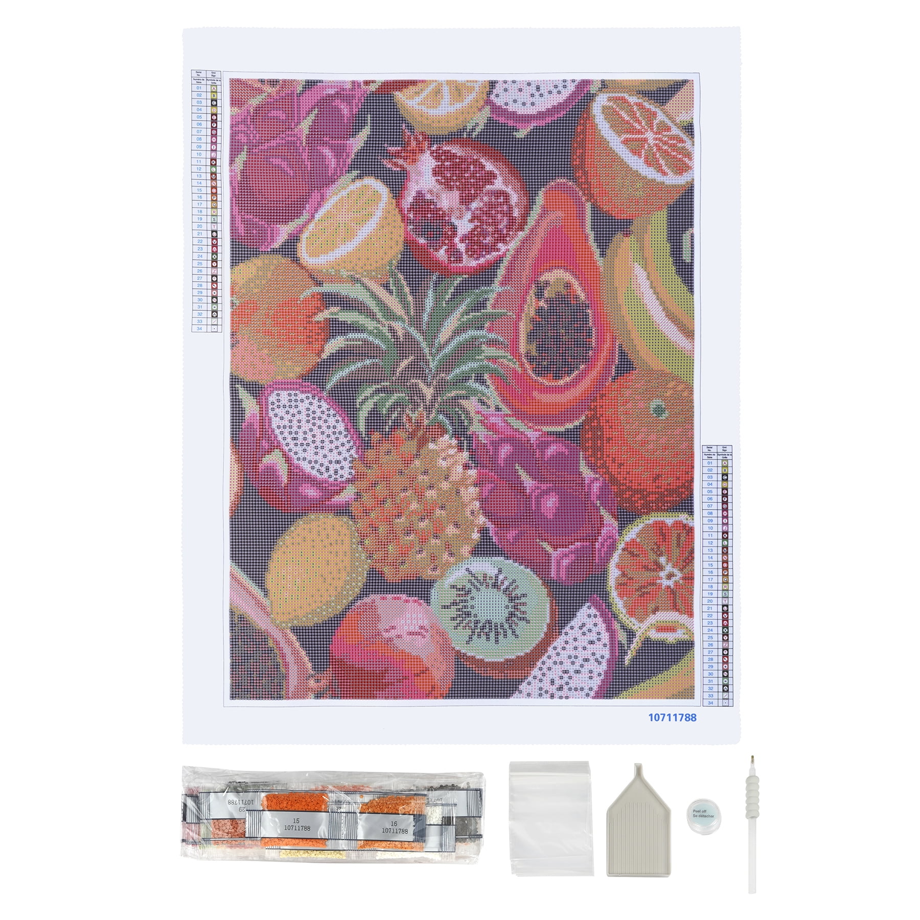 Make Market Diamond Art Kit - Full Coverage Tropical Fruit Theme - Multicolor - 18" x 24" - 1 Pack
