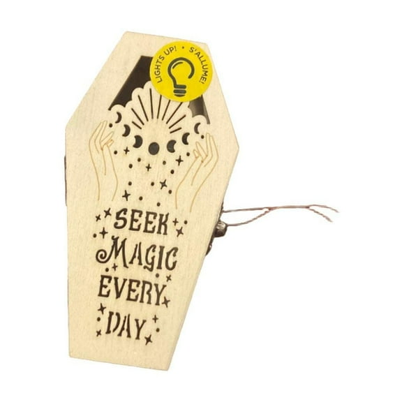 Make Market Seek Magic Light up Small Coffin 4.5x3.5in