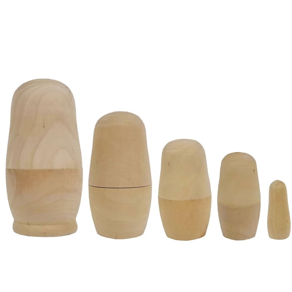 Make Market Unfinished Wood Nesting Doll Set - 12 Pack
