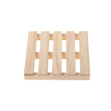 Make Market Unfinished Wood Pallet Coaster - 4" - 12 Pack