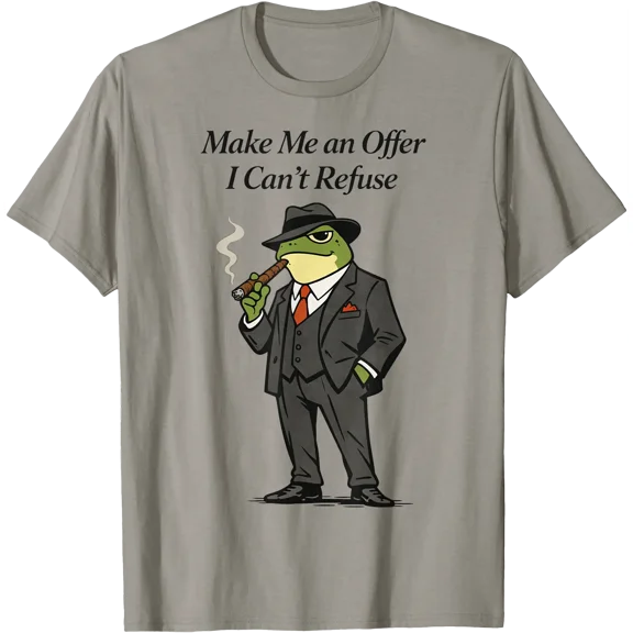 Make Me an Offer I Can't Refuse Funny Mobster Frog Humor T-Shirt