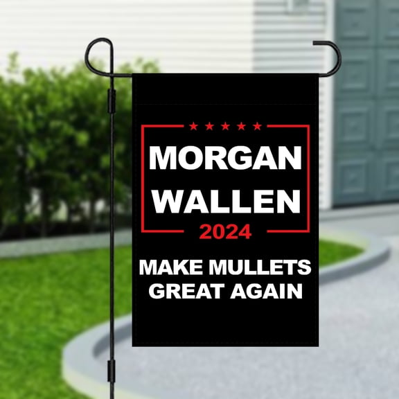 Make Mullets Great Again Navy Flags 12x18in Banner Home Garden Yard House Flags Indoor Outdoor Party Decorations Vivid Color UV Fade Resistant Durable