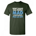 thumbnail image 1 of Don't Make Old People Mad We Don't Like Being Old Sarcastic Premium T Shirt Adult Humor Funny Graphic Tee For Xmas Pre Birthday Anniversary Gift Hilarious Novelty Tshirt, 1 of 5