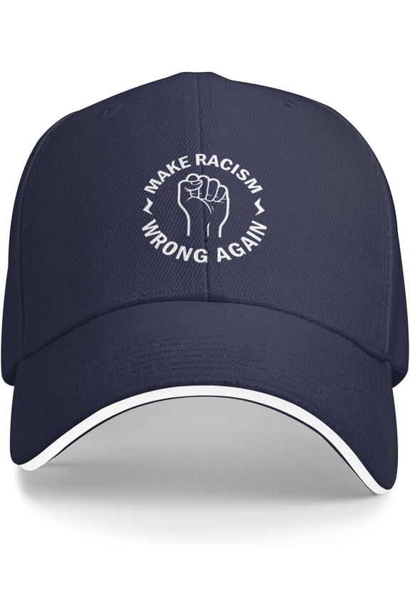Make Racism Wrong Again Baseball Cap BLM Black Lives Matter Trucker Hat End Racism No Racist Trucker Hat Black