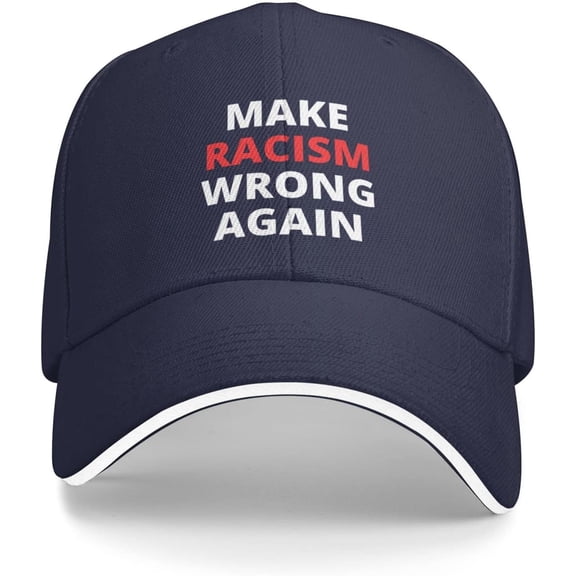 Make Racism Wrong Again Baseball Cap BLM Black Lives Matter Trucker Hat End Racism No Racist Trucker Hat Black