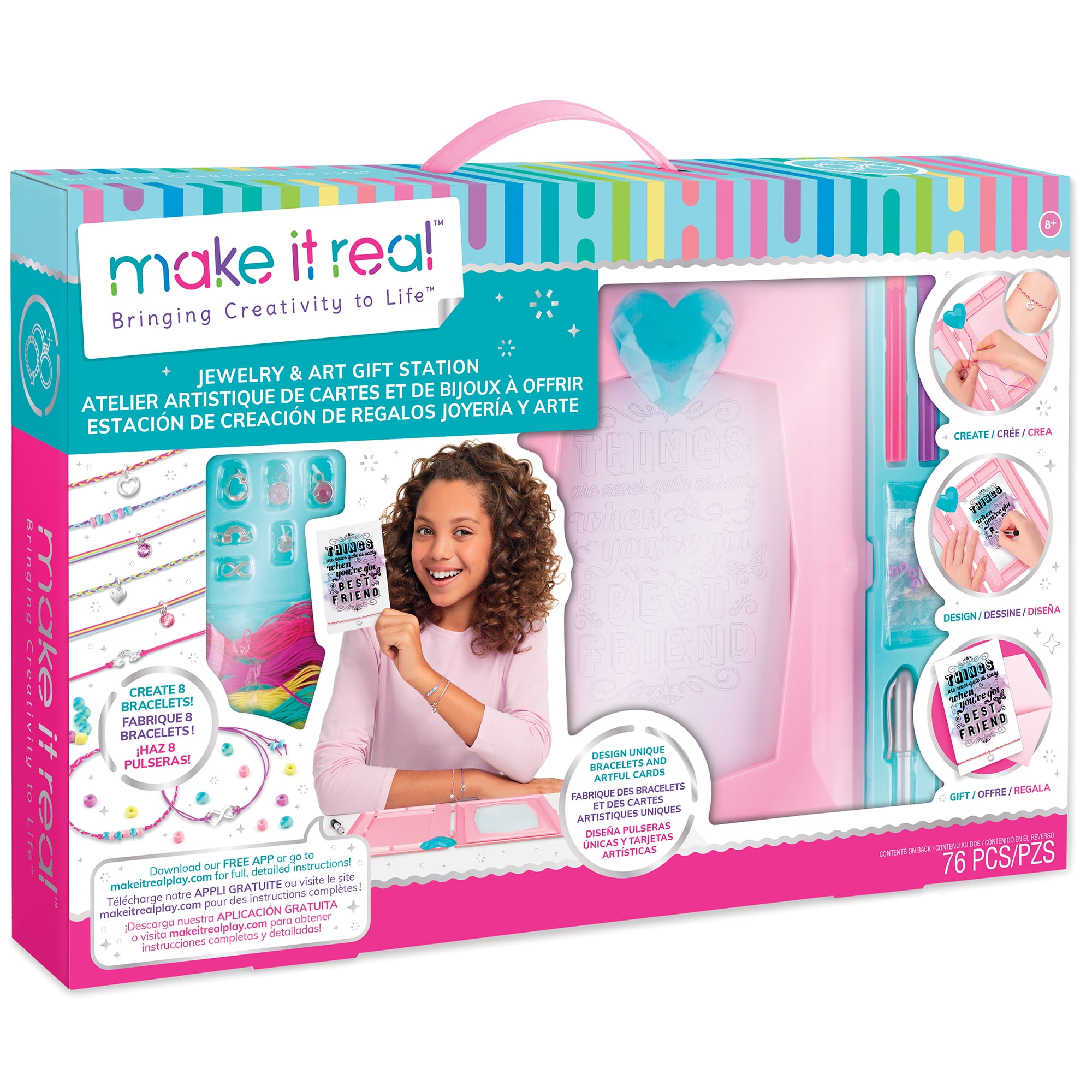 Make It Real: DIY Jewelry & Art Gift Station 76 Piece Kit