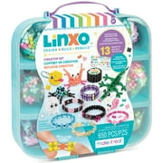 Make It Real LinXo Creator Set - 650 pcs, DIY 13 Projects, Jewelry & Collectible Figures, Design-Build-Rebuild, Flexible Pieces, Girls & Kids Ages 6+