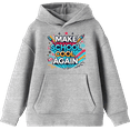 thumbnail image 1 of Make School Cool Again Back To School Adult Heather Gray Long Sleeve Hoodie-Medium, 1 of 3