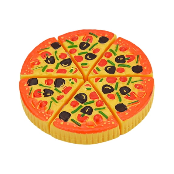 Make & Slice Pizza Set | Pretend Play Food Kitchen Toy with Pizza Cutter for Toddlers 3+ Years