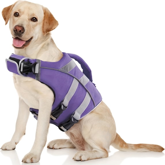 Make Sure Your Dog'S Water Activities Are Both Secure And Fashionable: High-Quality Life Vest for Dogs Featuring Reflective Stripes, a Super Sticky Band.