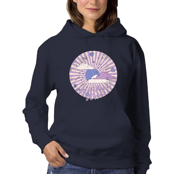 Make Things Happen Retro Groovy Hoodie Women -Image by Shutterstock, Female Medium