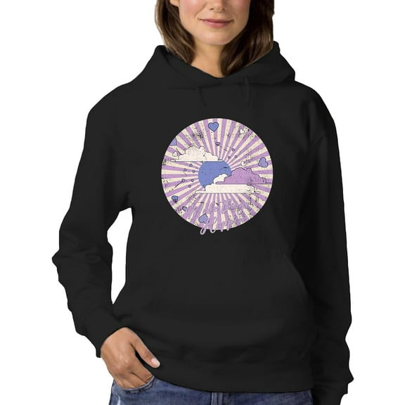 Make Things Happen Retro Groovy Hoodie Women -Image by Shutterstock, Female XX-Large