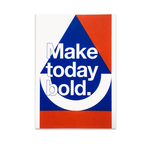 Make Today Bold Geometric Color Block Art - Modern Decor Enthusiast - 13x19 Poster Print