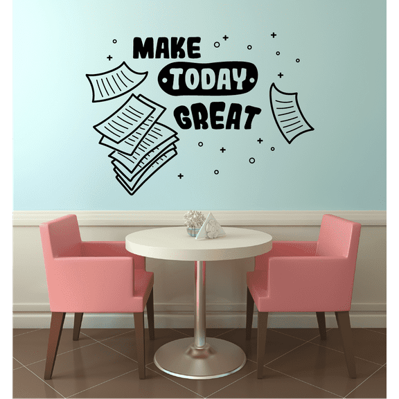 Make Today Great Classroom Wall Decals Stickers Education Educational Quotes for Teachers Students School Room Nursery Kindergarten Library Home Art Decals Wall Art Vinyl Decoration Size (22x30 inch)