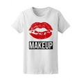 thumbnail image 1 of Make Up, Red Lips Kiss T-Shirt Women -Image by Shutterstock, Female Small, 1 of 2