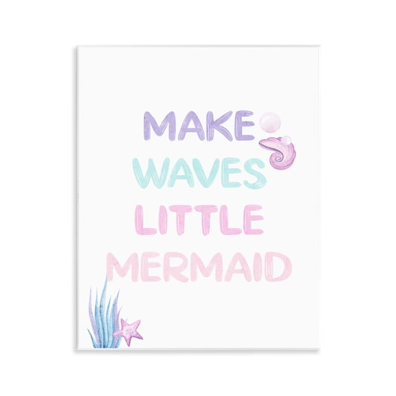 Make Waves Little Mermaid Wall Plaque Art, design by Kim Allen