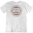 thumbnail image 1 of Make Your Mark Design Acceptance is The Answer Recovery & Sobriety T-Shirt Gifts for Men & Women White, 1 of 8