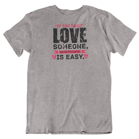 Make Your Mark Design Being Faithful Easy T-Shirt Gift for Girlfriend, Mom, Wife & Women (Distressed) Athletic Heather