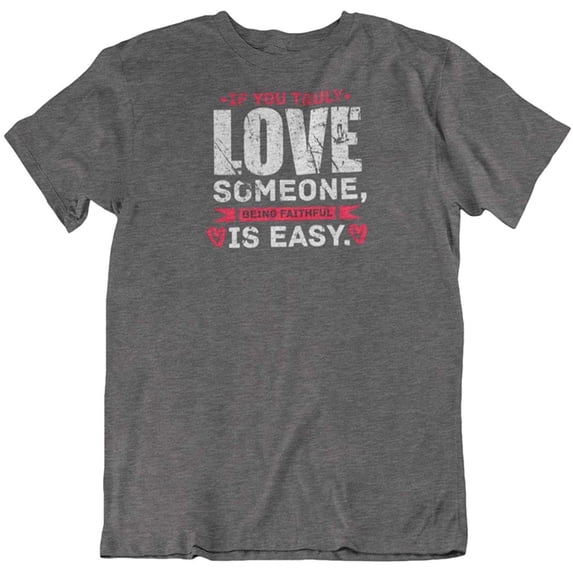 Make Your Mark Design Being Faithful Easy T-Shirt Gift for Girlfriend, Mom, Wife & Women (Distressed) Dark Gray Heather