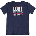 thumbnail image 1 of Make Your Mark Design Being Faithful is Easy T-Shirt Gift for Lover, Girlfriend, Mom, Wife and Women Navy, 1 of 7