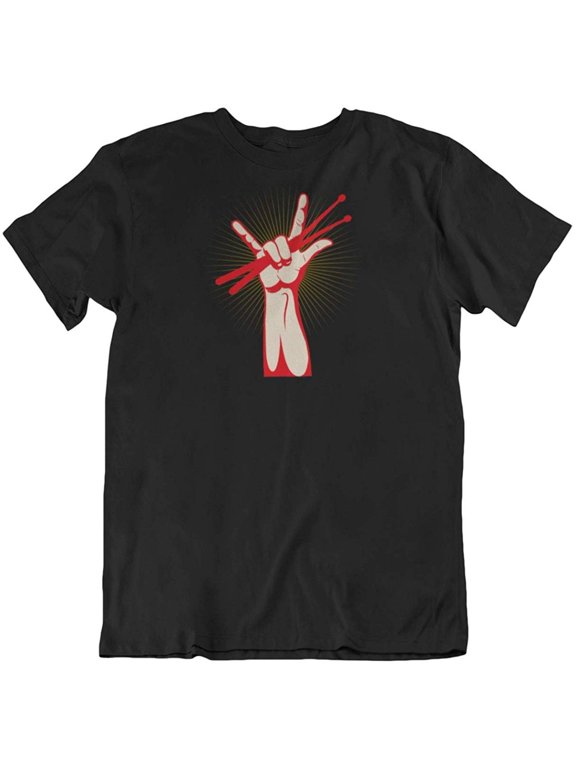 Design Cool Drum Sticks T-Shirt Gifts for Drummer Boy or Girl & Men & Women Drummers Black