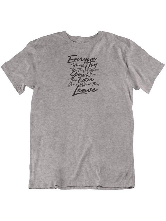 Design Everyone Brings Joy Statement T-Shirt & Goodbye Gifts for Coworkers, Men & Women Light Grey
