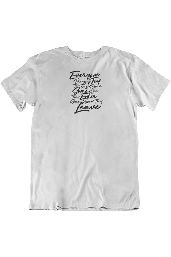 Design Everyone Brings Joy Statement T-Shirt & Goodbye Gifts for Coworkers, Men & Women White