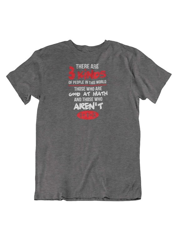 Design Good at Math. Funny Witty Mathematics Joke T-Shirt for Men & Women (Distressed) Dark Gray Heather