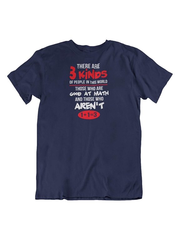 Design Good at Math. Funny Witty Mathematics Joke T-Shirt for Men & Women (Distressed) Navy
