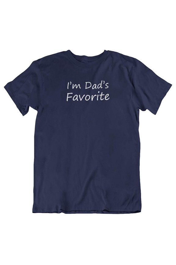 Design I'm Dad's Favorite. Proud Printed Unisex T-Shirt for Son, Daughter, Men & Women Navy
