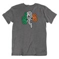 thumbnail image 1 of Make Your Mark Design Shamrock & Ireland Flag Irish Heritage T-Shirt & Party Favors for Men & Women Dark Gray Heather, 1 of 7