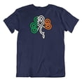 thumbnail image 1 of Make Your Mark Design Shamrock & Ireland Flag Irish Heritage T-Shirt & Party Favors for Men & Women Navy, 1 of 7