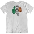 thumbnail image 1 of Make Your Mark Design Shamrock & Ireland Flag Irish Heritage T-Shirt & Party Favors for Men & Women White, 1 of 8