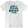 thumbnail image 1 of Make Your Mark Design There's Dog Hair Funny T-Shirt Gift for Puppy Mom or Parent & Women (Distressed) White, 1 of 8