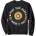 thumbnail image 1 of Make Your Mark Dot Day Colorful Kids Celebration Creativity Classroom Art Sweatshirt, up to size 5XL, 1 of 2