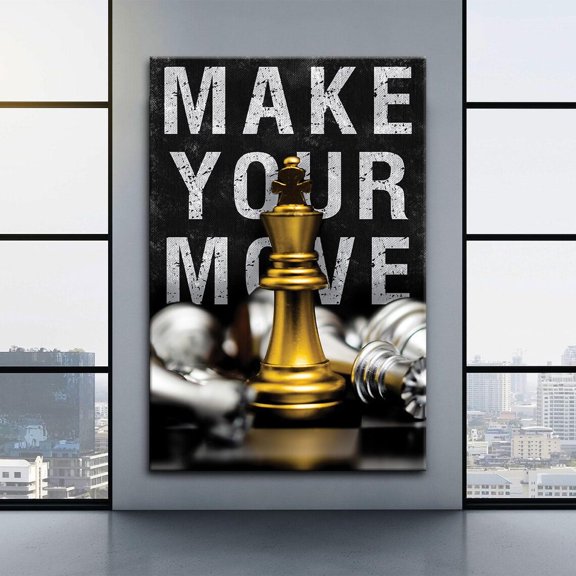 Make Your Move Chess Wall Art Print, Unframed Paper Poster 8x10in